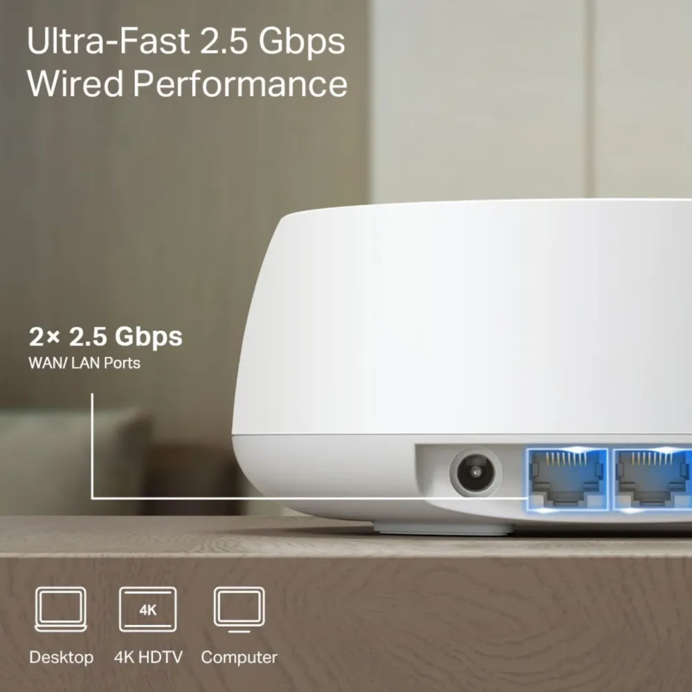 TP-Link Mesh|Wifi-Routere|Deco BE25 Mesh-system med Wifi 7 BE3600 3-pack