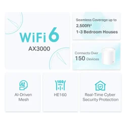 TP-Link Mesh|Wifi-Routere|Deco X50 AX3000 1-pk.