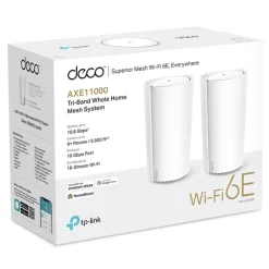 TP-Link Mesh|Wifi-Routere|Deco XE200 Mesh-ruter med Wifi 6E AXE11000 1-pk.