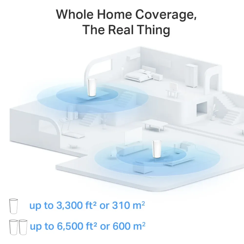 TP-Link Mesh|Wifi-Routere|Deco XE200 Mesh-system med Wifi 6E AXE11000 2-pk.