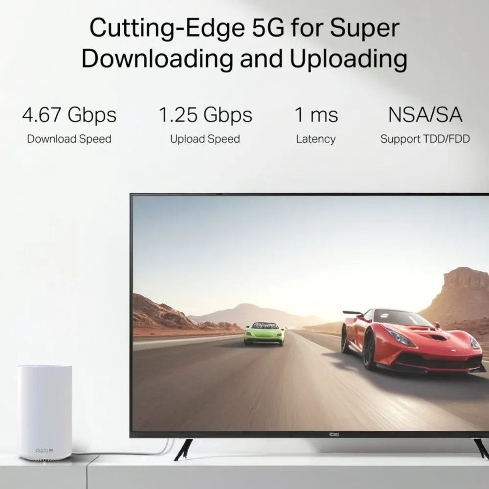 TP-Link Mobilt Bredbånd Og Rutere|Wifi-Routere|Deco X10-5G AX1500 mesh-ruter med 5G 1-pk.