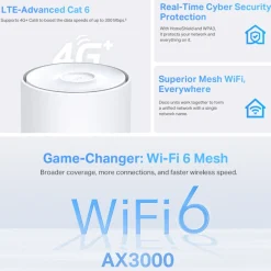 TP-Link Mobilt Bredbånd Og Rutere|Deco X50-4G 4G+-ruter AX3000