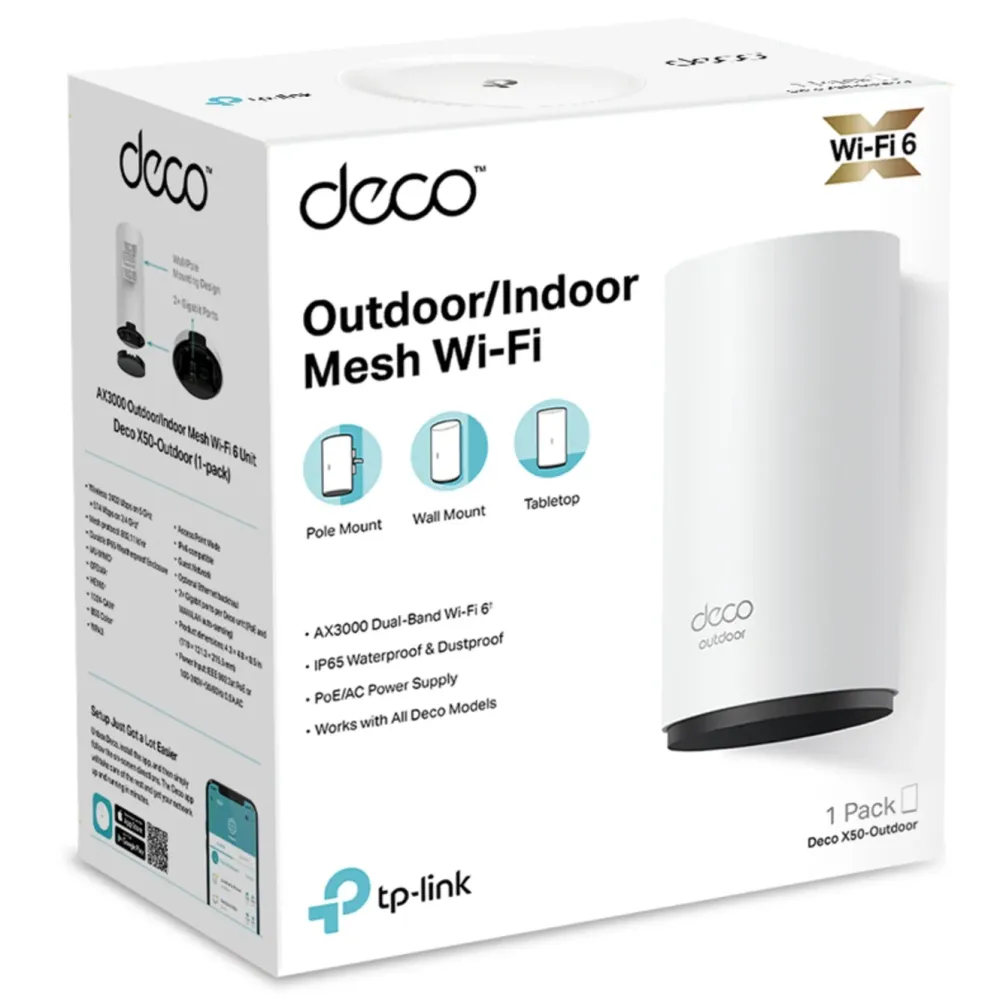 TP-Link Mesh|Wifi-Routere|Deco X50-Outdoor PoE AX3000 Mesh