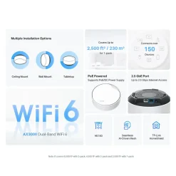 TP-Link Mesh|Wifi-Routere|Deco X50-PoE AX3000 1-pk.