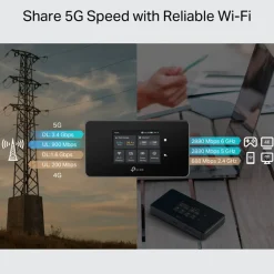TP-Link Mobilt Bredbånd Og Rutere|M8550 5G-router AXE3600
