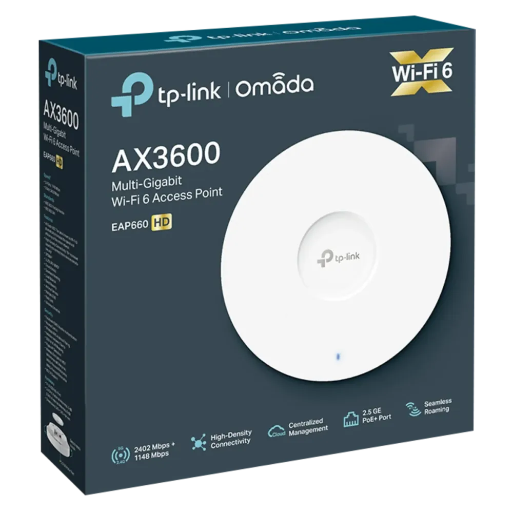 TP-Link Wifi-Forsterker|Omada EAP660 HD Wifi 6 Roaming-aksesspunkt AX3600