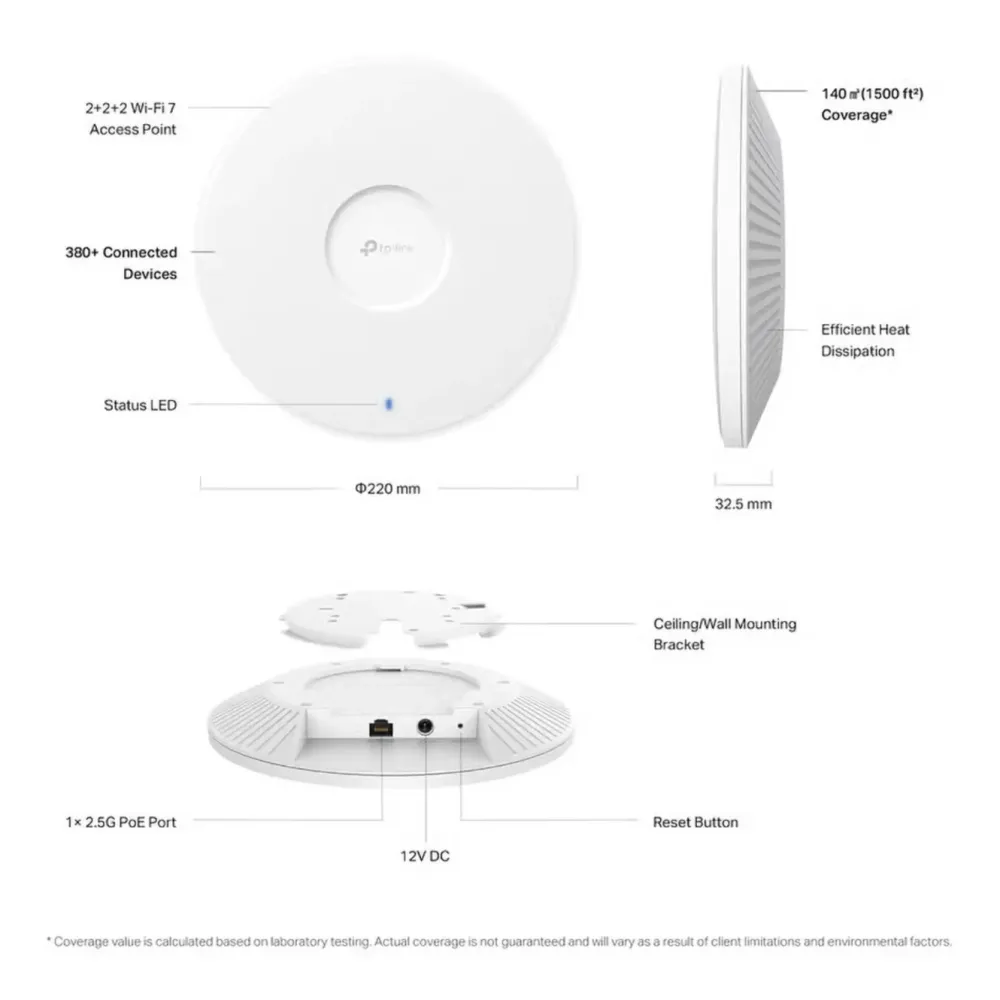 TP-Link Wifi-Forsterker|Omada EAP772 Wifi 7 Roaming-aksesspunkt BE9700