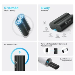 TP-Link Kameraovervåking|Tapo A100 Batteripakke