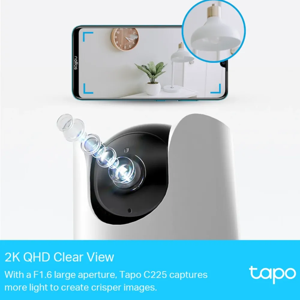 TP-Link Kameraovervåking|Tapo C225 AI Overvåkingskamera