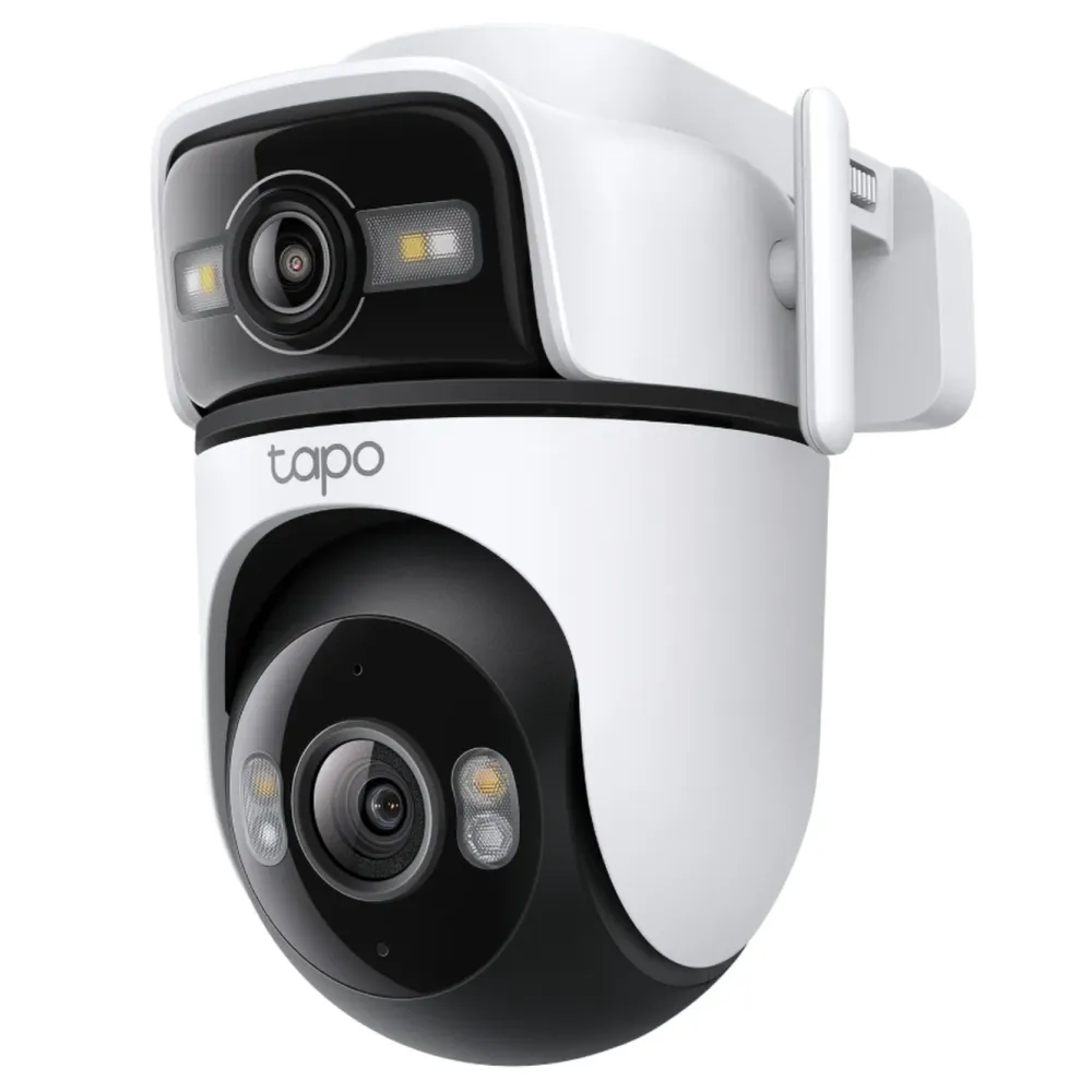 TP-Link Alarmsystemer|Skimmingsbeskyttelse|Tapo C545D Overvåkingskamera med doble linser 2K, IP66, wifi