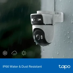 TP-Link Alarmsystemer|Skimmingsbeskyttelse|Tapo C545D Overvåkingskamera med doble linser 2K, IP66, wifi