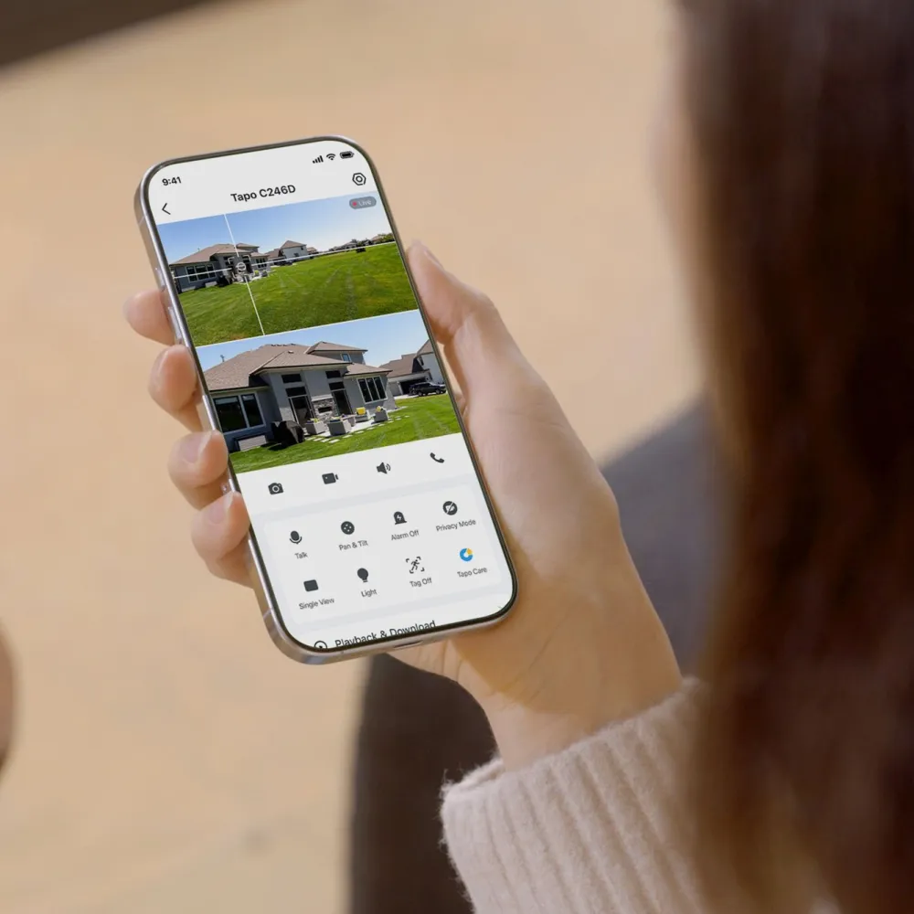 TP-Link Kameraovervåking|Tapo C246D Trådløst overvåkingskamera