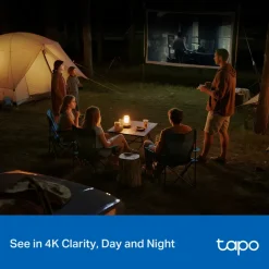TP-Link Kameraovervåking|Tapo C665G Solcelledrevet 4K Pan/Tilt overvåkingskamera med Wi-Fi/4G
