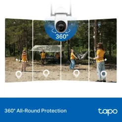 TP-Link Kameraovervåking|Tapo C665G Solcelledrevet 4K Pan/Tilt overvåkingskamera med Wi-Fi/4G