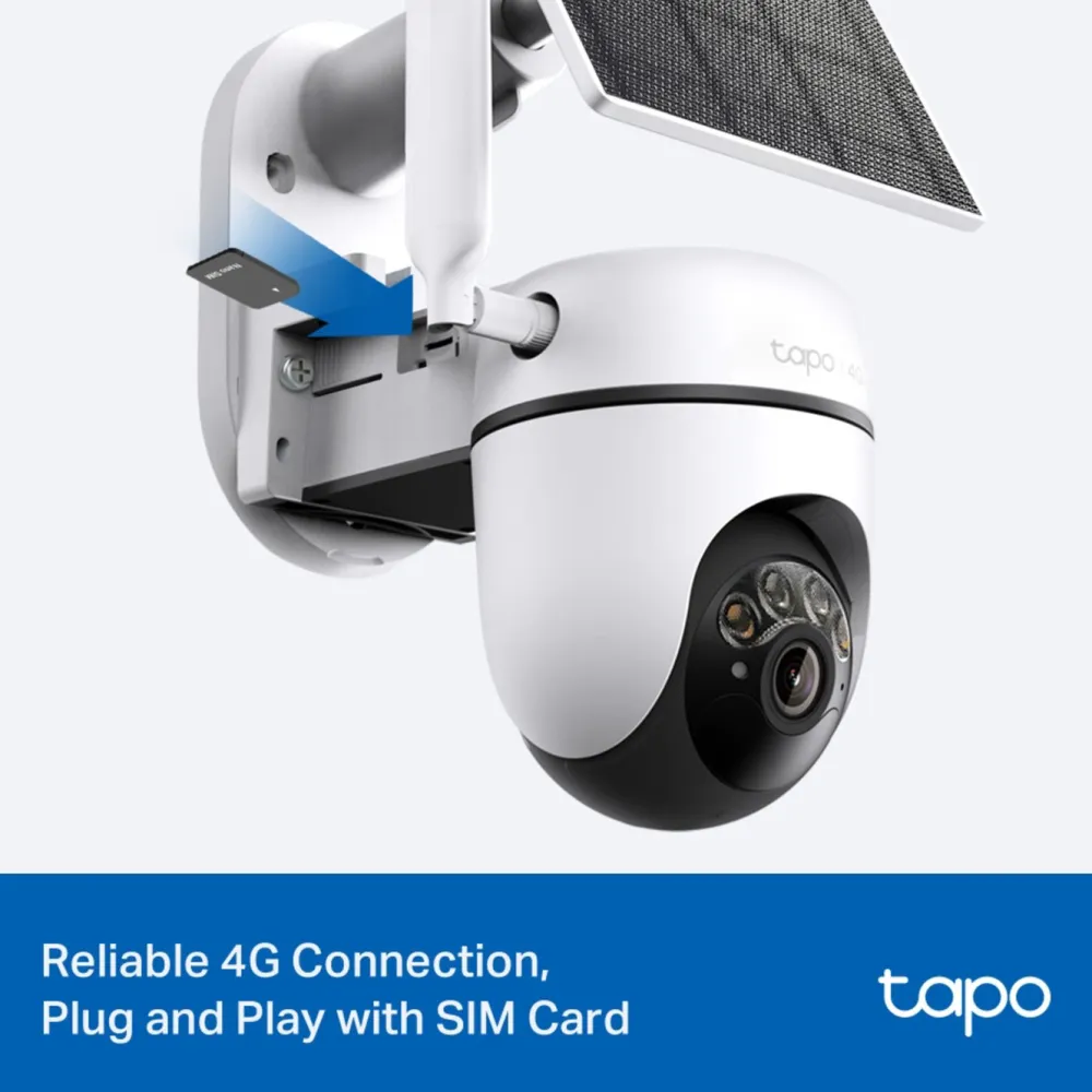 TP-Link Kameraovervåking|Tapo C615G Solcelledrevet 4G LTE Pan/Tilt overvåkingskamera