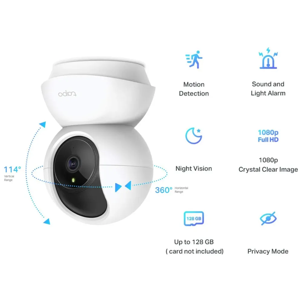 TP-Link Kameraovervåking|Tapo C200 Overvåkingskamera