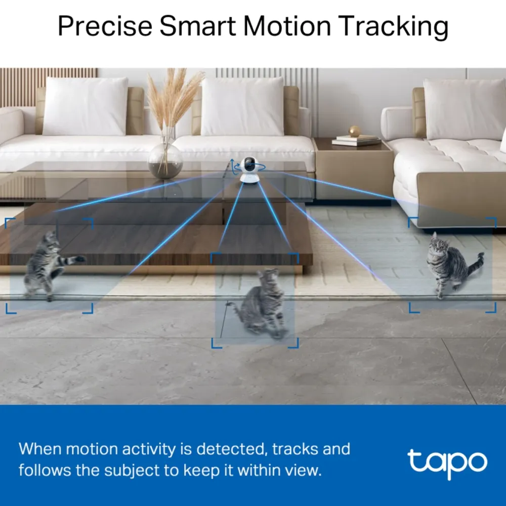 TP-Link Alarmsystemer|Skimmingsbeskyttelse|Tapo C220 Pan/Tilt AI Overvåkingskamera