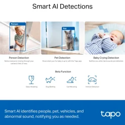 TP-Link Kameraovervåking|Tapo C230 Pan/Tilt AI Overvåkingskamera