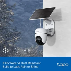 TP-Link Alarmsystemer|Skimmingsbeskyttelse|Tapo C610 Solcelledrevet Pan/Tilt overvåkingskamera
