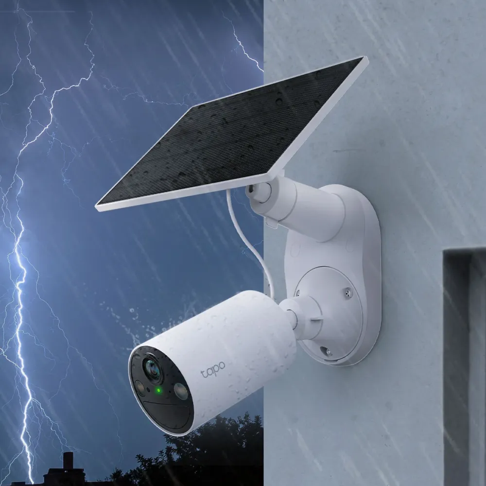 TP-Link Alarmsystemer|Skimmingsbeskyttelse|Tapo C410 Solcelledrevet overvåkingskamera