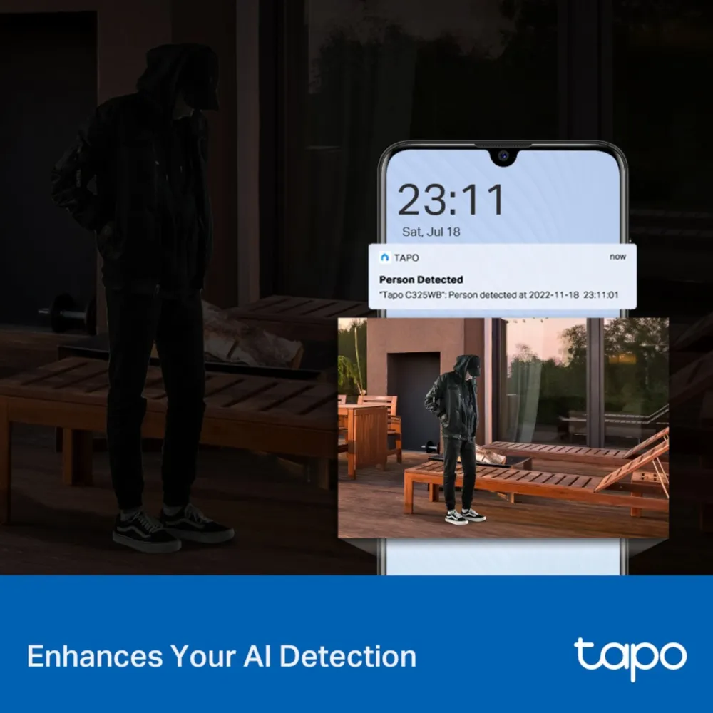 TP-Link Kameraovervåking|Tapo C325WB Overvåkingskamera
