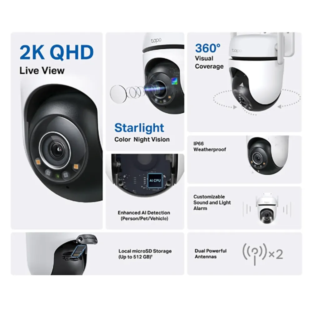 TP-Link Kameraovervåking|Tapo C520WS Overvåkingskamera