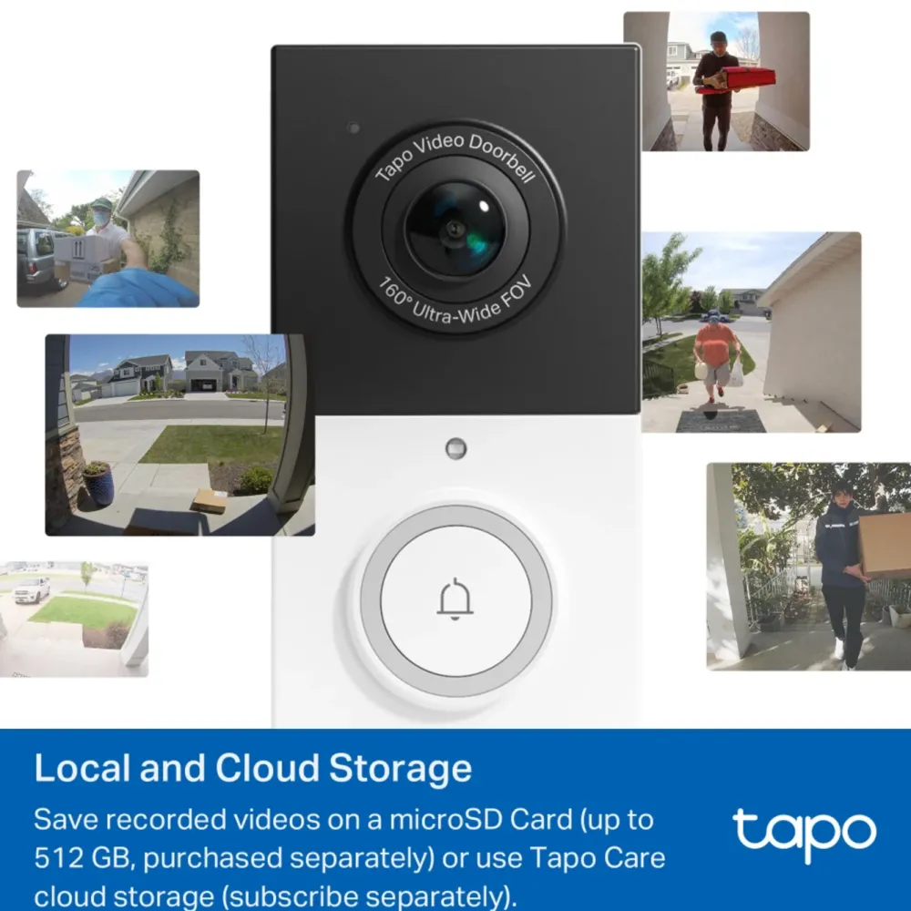 TP-Link Smarte Alarmer|Smarte Sensorer|Tapo D210 Videodørklokke