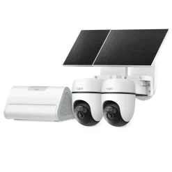 TP-Link Kameraovervåking|Tapo HB112 Solcelledrevet overvåkingskamera 2K pan/tilt 2-pk. Hvit