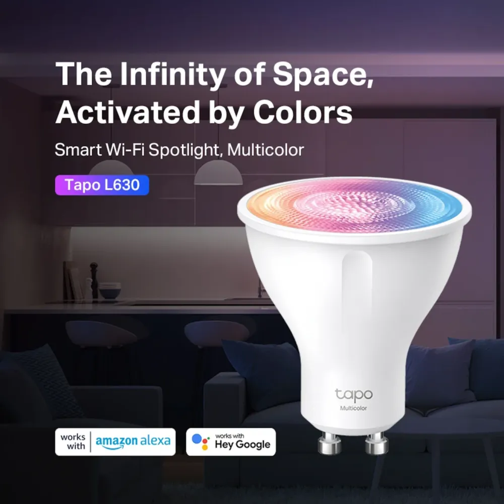 TP-Link Smart Belysning|Lyslenker|Tapo L630 Smart RGB LED-pære GU10