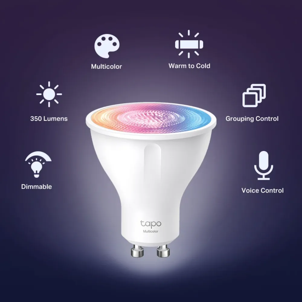 TP-Link Smart Belysning|Lyslenker|Tapo L630 Smart RGB LED-pære GU10