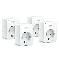 TP-Link Smarte Alarmer|Smarte Sensorer|Tapo Mini Smart Wifi Fjernstrømbryter 4-pk.