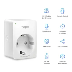 TP-Link Smarte Alarmer|Smarte Sensorer|Tapo Mini Smart Wifi Fjernstrømbryter 4-pk.