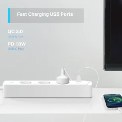 TP-Link Fjernstrømbryter|Tapo P300 Smart grenuttak med USB-porter