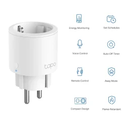 TP-Link Biltilbehør|Batterier|Tapo P115 Smart Wifi-fjernstrømbryter med energimåling 4-pk.
