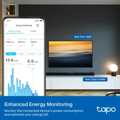 TP-Link Biltilbehør|Batterier|Tapo P115 Smart Wifi-fjernstrømbryter med energimåling 4-pk.