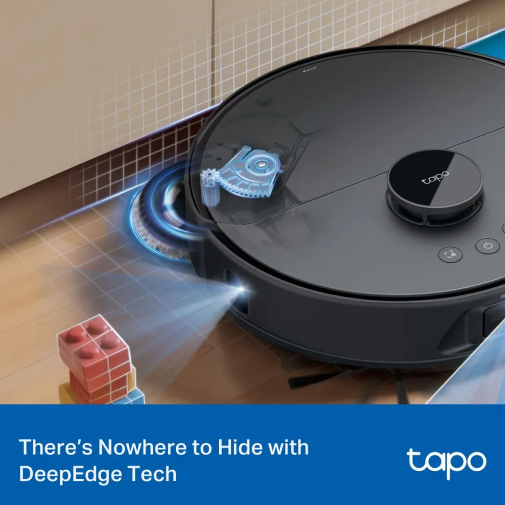 TP-Link Rengjøring|Robotstøvsuger|Tapo RV50 Pro Omni – Robotstøvsuger med basestasjon