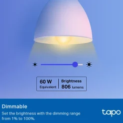 TP-Link Smart Belysning|Smart Belysning|Tapo Smart RGB LED-pære E27
