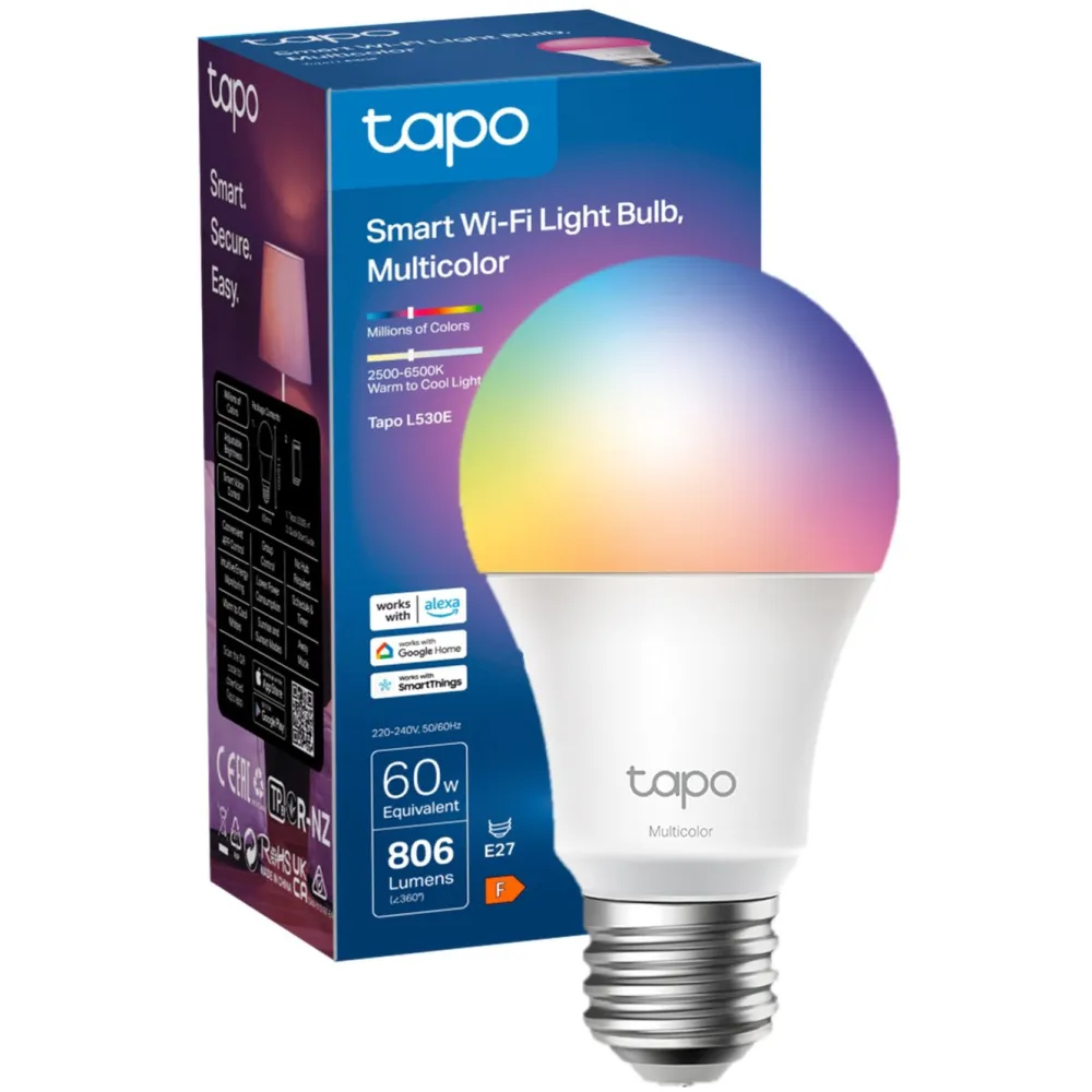 TP-Link Smart Belysning|Smart Belysning|Tapo Smart RGB LED-pære E27