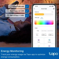 TP-Link Smart Belysning|Smart Belysning|Tapo Smart RGB LED-pære 1100 lumen E27