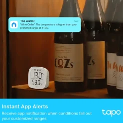 TP-Link Smarte Alarmer|Smarte Sensorer|Tapo T315 Smart termometer og hygrometer