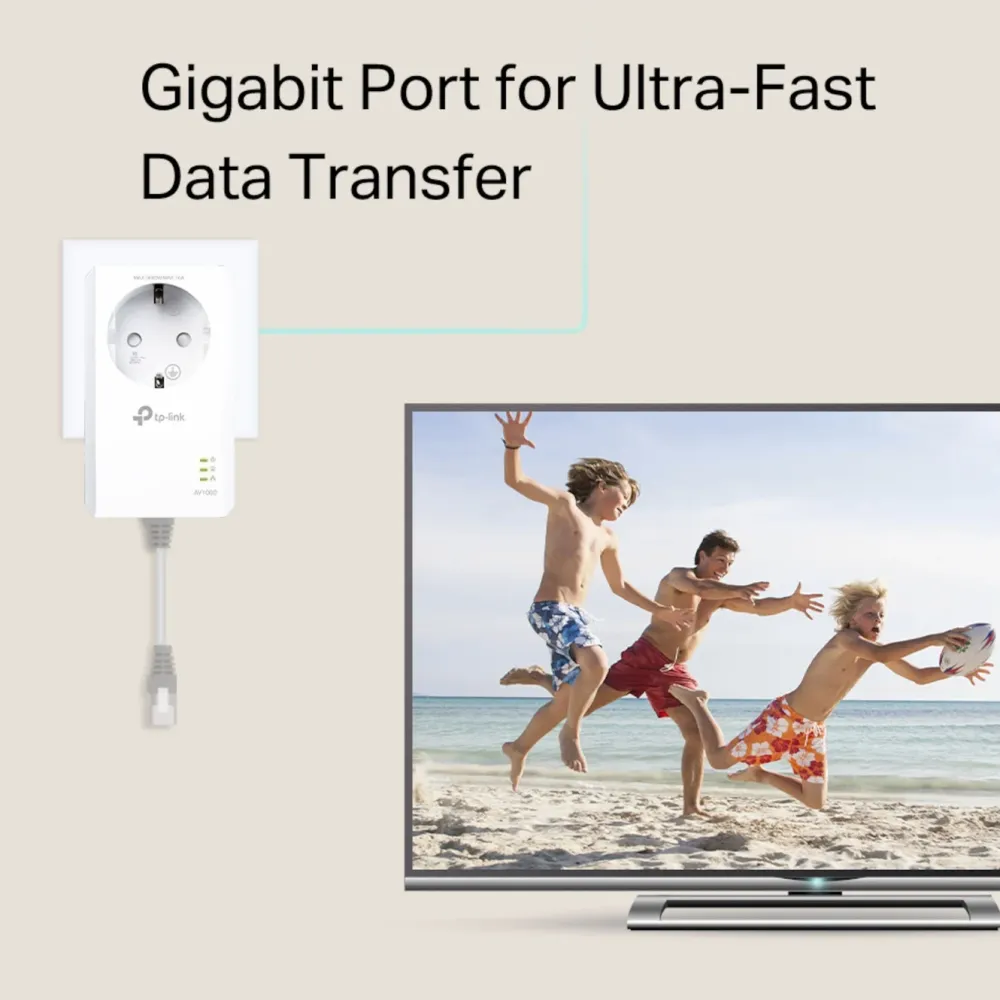 TP-Link Mobilt Bredbånd Og Rutere|Nettverkskabler|TL-PA7017P KIT Homeplug 1 Gb/s 2-pk.