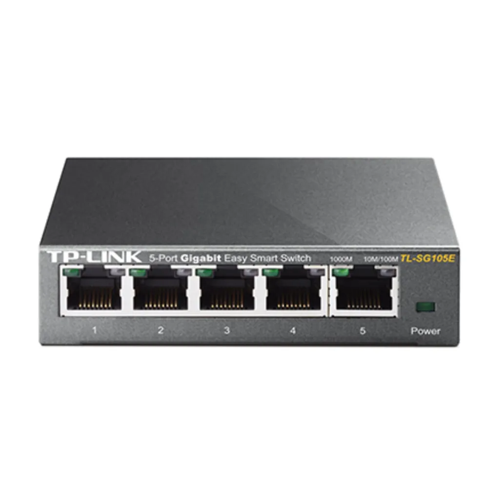 TP-Link Mobilt Bredbånd Og Rutere|Nettverkskabler|TL-SG105E Konfigurerbar gigabitswitch 5 porter