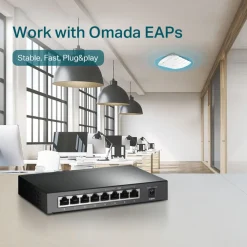 TP-Link Kablet Nettverk|TL-SG1008P PoE+-gigabitswitch 8 porter