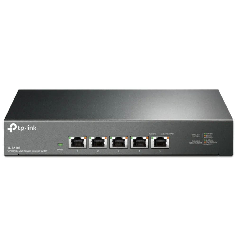 TP-Link Kablet Nettverk|TL-SX105 Gigabitswitch 5 porter 10 Gb/s