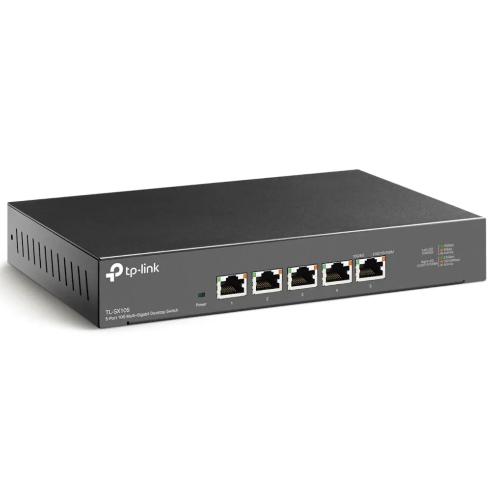 TP-Link Kablet Nettverk|TL-SX105 Gigabitswitch 5 porter 10 Gb/s
