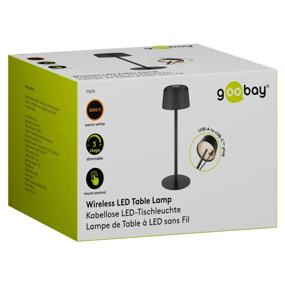Kjell Stemningsbelysning|Nattlamper|Trådløs LED-bordlampe 25 cm