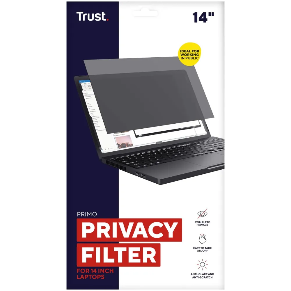 Trust Tilbehør Til Bærbar Pc|Privacy Filter for laptop 14"