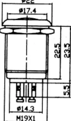 Kjell Elektronikk|Svakstrøm|Trykkstrømbryter 1-polet fra/(til)