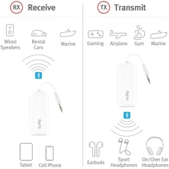 Twelve South Kabler Og Adaptere|Musikkspiller Og Radio|AirFly Pro Bluetooth-sender og -mottaker