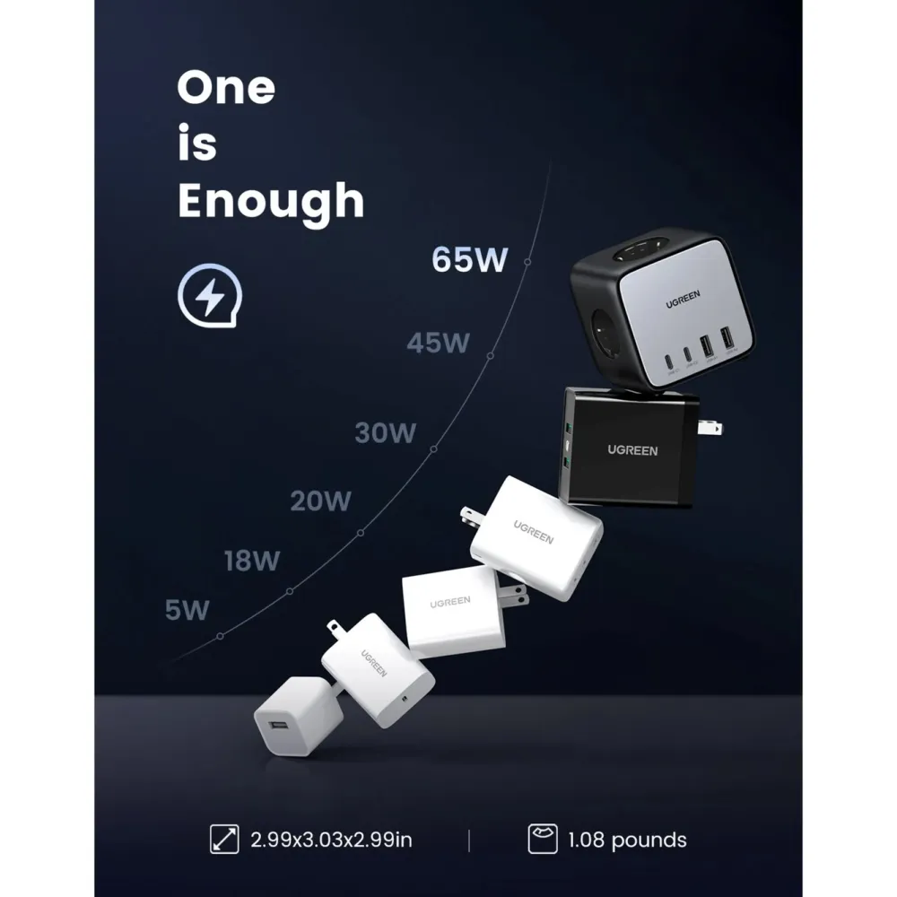 Ugreen Iphone-Tilbehør|Tilbehør Til Bærbar Pc|DigiNest Cube Multilader 65 W